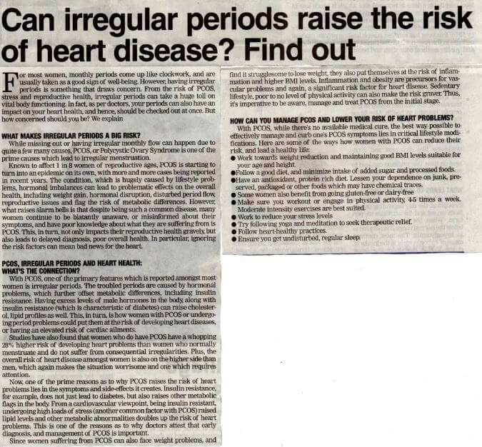 Can irregular periods raise the risk of heart disease