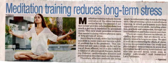 Meditation Training reduce long term stress