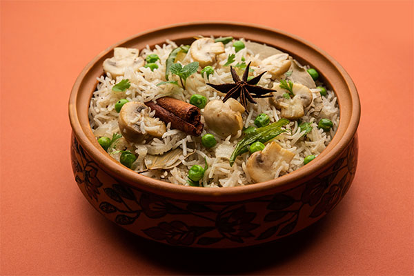 Mushroom and Fenugreek Brown Rice