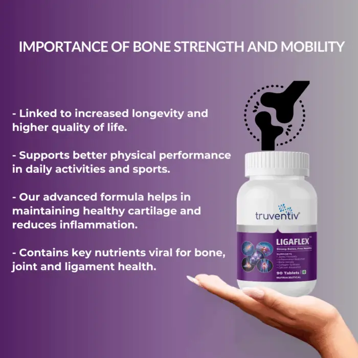 Legafles Tablets bottel In the Hand And Importance Of Bone Streghth & Mobility